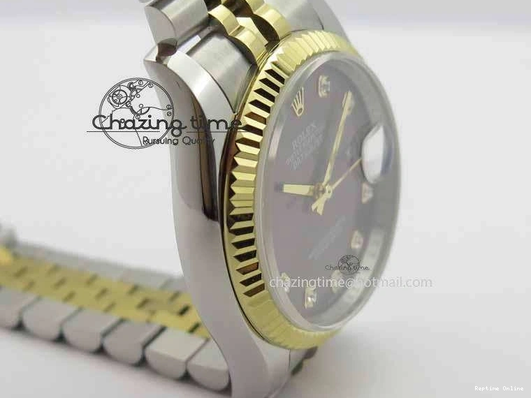 0510 DateJust 116234 SS YG BP Best Edition Gray Dial Diam Markers On SS YG Bracelet SA ZipUp 3745